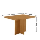 Ver imagem 4 de Mesa de Jantar Olímpia 120cm Tampo MDF Laminado Canto Copo com 4 Cadeiras Lisa