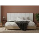 Ver imagem 1 de Cabeceira Casal Modulada Estofada para Cama Box 20cm X 45cm - Courino Branco