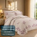 Ver imagem 5 de Kit Colcha Casal Queen Azaleia 300 F Bordado Super Elegante:lilas