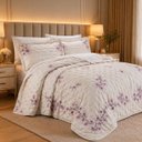 Ver imagem 1 de Kit Colcha Casal Queen Azaleia 300 F Bordado Super Elegante:lilas