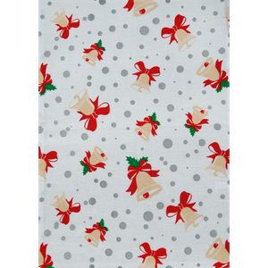 Kit 5 Pano de Prato Reno Metalizado Natal - 59cm X 40cm