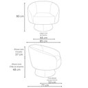 Ver imagem 5 de Poltrona Decorativa Liz Base Giratória Bouclê Off White - Nexta Casa