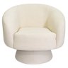 Poltrona Decorativa Liz Base Giratória Bouclê Off White - Nexta Casa - 6