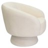Poltrona Decorativa Liz Base Giratória Bouclê Off White - Nexta Casa - 7