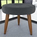 Ver imagem 5 de Conjunto Poltrona e Puff Decorativos Josh Veludo Cinza