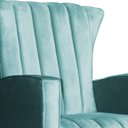 Ver imagem 5 de Kit 2 Poltrona Melinda Balanço Veludo Azul Turquesa - Fm