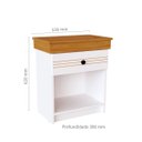 Ver imagem 2 de Mesa Cabeceira Compacta 1 Gaveta para Quarto