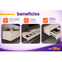 Ver imagem 4 de Rack Suspenso para Painel ou TV até 55 Polegadas 2 Gavetas 135 Aura Off White