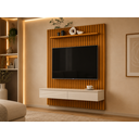 Ver imagem 3 de Rack Suspenso para Painel ou TV até 55 Polegadas 2 Gavetas 135 Aura Off White