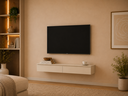 Ver imagem 1 de Rack Suspenso para Painel ou TV até 55 Polegadas 2 Gavetas 135 Aura Off White