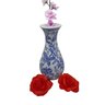 Vaso Decorativo de Porcelana Azul e Branco - 5