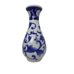 Vaso Decorativo de Porcelana Azul e Branco - 7