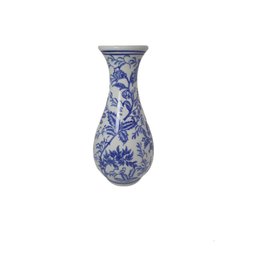Vaso Decorativo de Porcelana Azul e Branco - 4