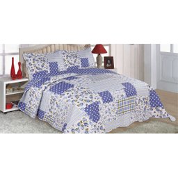 Cobre Leito Colcha Casal Realce Premium 3 Pçs Sultan Pamela - 1