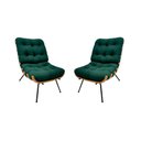 Ver imagem 1 de Kit 02 Poltronas Costela Suede Verde Militar
