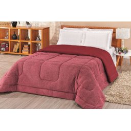 Cobredrom Queen Vermelho Dupla Face - 1