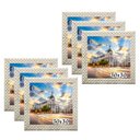Ver imagem 1 de Kit 6 Molduras Porta Retrato 30x30 3cm Relevo Bege