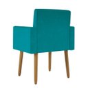 Ver imagem 6 de Kit 2 Poltronas Decorativas Nina Suede Pé Palito D23 Azul Turquesa