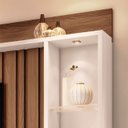 Ver imagem 5 de Estante Painel de Tv 60 Pol 200cm Titan Castanho/off White - Hb Móveis