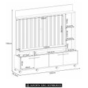 Ver imagem 4 de Estante Painel de Tv 60 Pol 200cm Titan Castanho/off White - Hb Móveis