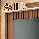 Ver imagem 6 de Estante Painel de Tv 60 Pol 200cm Titan Castanho/off White - Hb Móveis