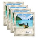 Ver imagem 1 de Kit 4 Molduras Porta Retrato 20x25 3cm Relevo Bege
