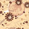 Papel de Parede Cozinhas Coffe com Grãos e Xícara - 2