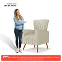 Ver imagem 6 de Poltrona Decorativa Melody com Pés Palito Veludo Bege - Desk Design