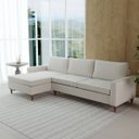 Ver imagem 1 de Sofá Chaise em Linho Off White 2,70m Viena - Home Mobily