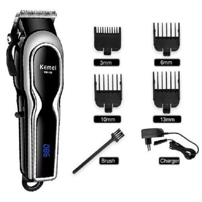 Maquina De Cortar Cabelo Profissional Kemei km 119 Sem Fio bivolt - 3