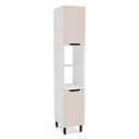 Ver imagem 2 de Armário Paneleiro Meena 40x224,5cm com 2 Portas e 2 Nichos Branco/Creme 250018