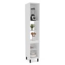 Ver imagem 3 de Armário Paneleiro Meena 40x224,5cm com 2 Portas e 2 Nichos Branco/Creme 250018