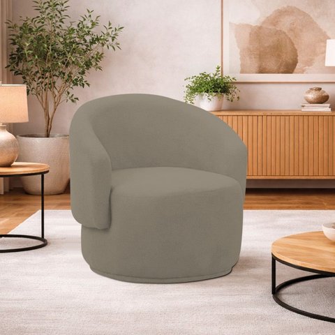 Poltrona Decorativa Sala de Estar Recepção Jasmine Suede