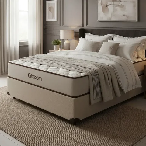 Cama Box com Colchão de Espuma D60 Double Face Force Dream Ortobom Casal 138cm