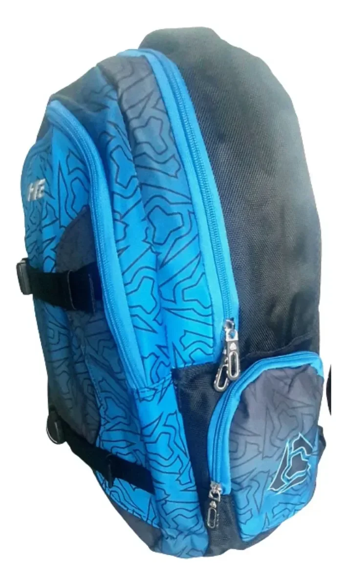 MOCHILA UNISEX LAPTOP SKATE HBS:Preto/Azul - 2