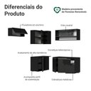 Ver imagem 4 de Armário de Cozinha Completa de Canto Suspenso 325 Cm Preto Nice Madesa 02 Preto