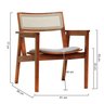Poltrona Gusty Com Encosto Telinha Assento Anatômico - Amêndoa Estofado Linho Bege - 2