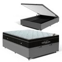 Ver imagem 1 de Cama Box Baú com Colchão de Molas Ensacadas Ortobom Elegante Superpocket Pillow In Casal 138cm