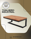 Ver imagem 5 de Toalheiro Industrial 60cm com Prateleira Peroba Rosa Maciça e Aço Preto Fosco