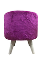 Ver imagem 1 de Puff Pé Palito Redondo Não É Segredo Astracan Pelúcia Roxo 40x45