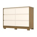 Ver imagem 5 de Cômoda 6 Gavetas para Quarto Casa 812 Layla Corrediça Telescópica MDP Moderna