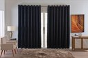 Ver imagem 1 de Cortina Jacquard Luxo em Tecido Semi Blackout Sala 6,00x2,80:preto