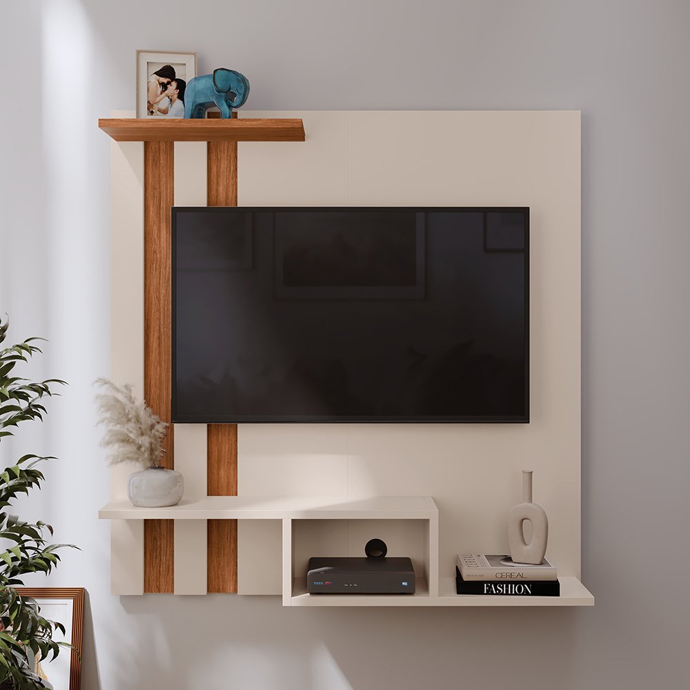 Painel para Tv 32 Polegadas com 2 Nichos - Lojas Gk Cor:off White - 5