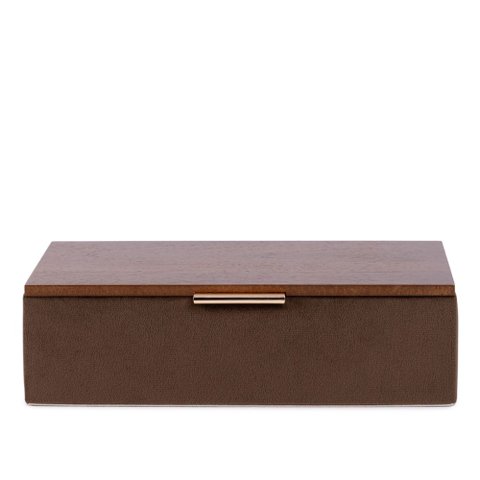 Caixa Decorativa em MDF e Veludo Marrom 23cm 23062 Mart