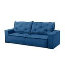 Ver imagem 4 de Sofá Retrátil e Reclinável 3 lugares com Molas 1,80m Ana Suede Azul Adonai Estofados