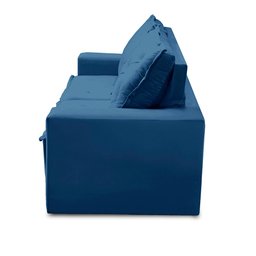 Sofá Retrátil e Reclinável 3 lugares com Molas 1,80m Ana Suede Azul Adonai Estofados - 8