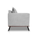 Ver imagem 6 de Sofá Living 2 Lugares com Pés de Ferro Almofadas Soltas 160cm Saiph Bouclê Cinza G63 - Gran Belo