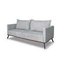 Ver imagem 5 de Sofá Living 2 Lugares com Pés de Ferro Almofadas Soltas 160cm Saiph Bouclê Cinza G63 - Gran Belo