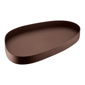 Bandeja Hara Raphaela Orgânica em Couro Ecológico 80x48x7cm:caramelo