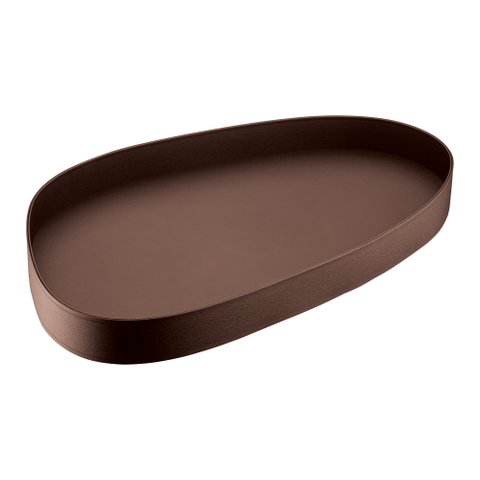 Bandeja Hara Raphaela Orgânica em Couro Ecológico 80x48x7cm:caramelo